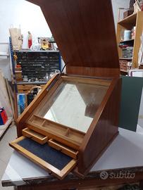 Espositore negozio epoca occhiali vintage 1950