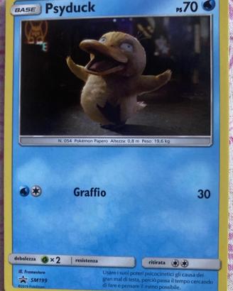 Carta Card Pokemon Psyduck da film Detective Pikac