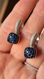 Orecchini pendenti con pompon stile Pomellato