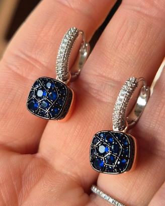 Orecchini pendenti con pompon stile Pomellato