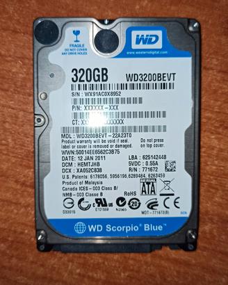 Hard disk 2.5" 320GB Western Digital