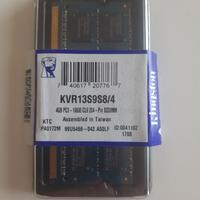 4GB RAM Kingston kvr13s9s8/4