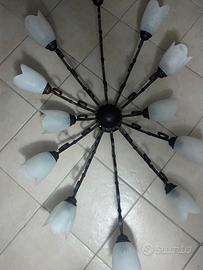 Lampadario arte povera.