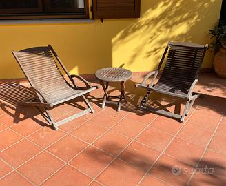 Set 4 Dondoli + 2 Tavolini in legno