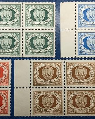 1977 San Marino Centenario dei primi francobolli