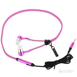 Cuffie rosa stereo super bass zip