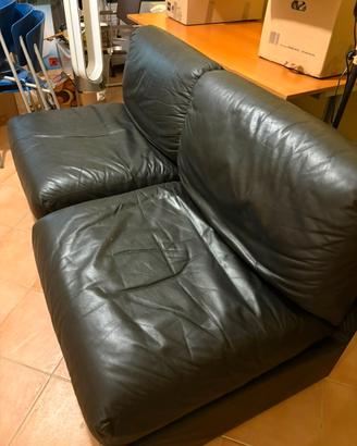 Poltrone pelle nera