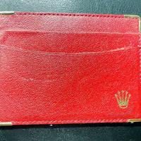 Rolex Portatessera originale in pelle rossa