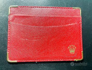 Rolex Portatessera originale in pelle rossa