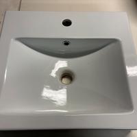 Lavabo da incasso in ceramica bianca