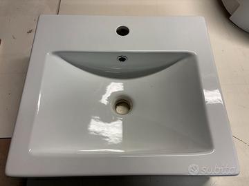 Lavabo da incasso in ceramica bianca