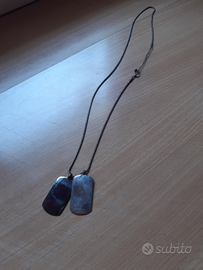 Collana uomo piastrine