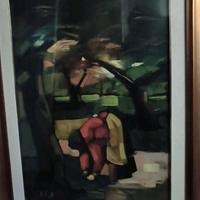 Quadro Ritratto di Raccoglitrice di olive