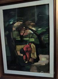 Quadro Ritratto di Raccoglitrice di olive