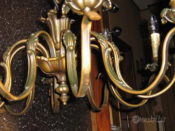 Lampadario ANTICO in ottone MOLTO BELLO