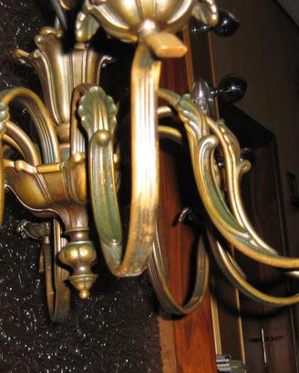 Lampadario ANTICO in ottone MOLTO BELLO