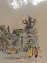 MICHELE CASCELLA PARIGI 1955 LITOGRAFIA-STAMPA