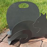 Portariviste portafiori con gatto  ferro forgiato