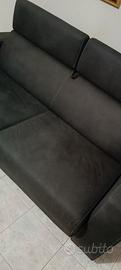 Divano letto ecopelle nero 