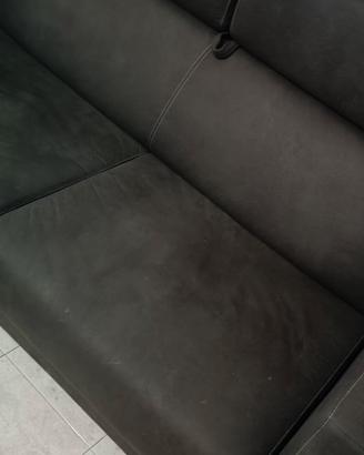 Divano letto ecopelle nero 