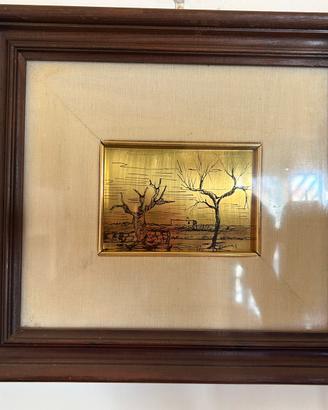 Quadro Vintage Lamina Oro