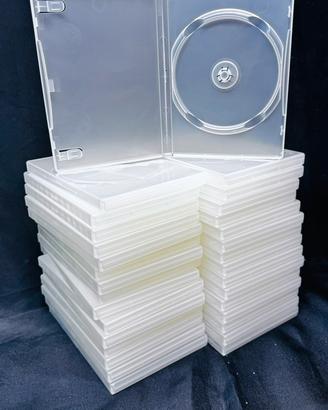30 custodie dvd singole trasparenti nuove
