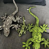 Simpatici peluche a forma di geco, set da collezio