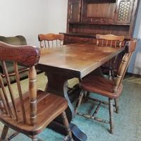 Soggiorno rustico in legno massiccio in rovere