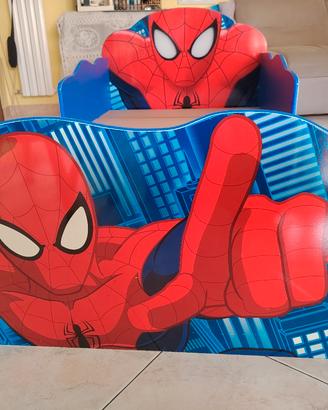 Letto bambini Spiderman con luci LED + Materasso i