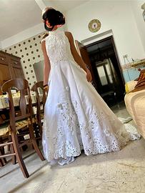 Abito da sposa elegante con strascico tg. 44