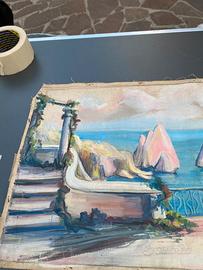 Olio su tela vintage