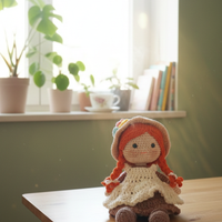 Bambola anna dai capelli rossi