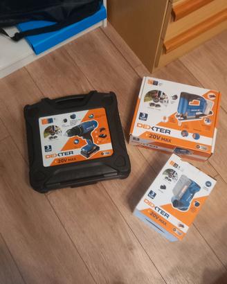 trapano, levigatrice e seghetto