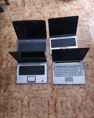 6 notebook di varie marche: Hp, Acer, Packardbell