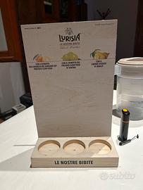 espositore da bar per bibite lurisia