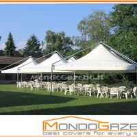 gazebo 5x5 mod Moon acciaio uso pubblico ignifugo 