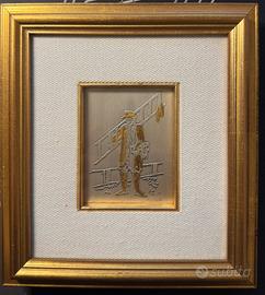 Quadretto con lavorazione lastra argento 925