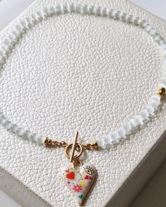 Collana artigianale da donna con quarzo