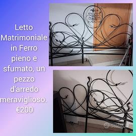 Struttura letto in ferro sfumato 