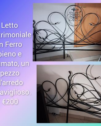 Struttura letto in ferro sfumato 