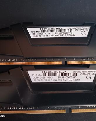 RAM ddr4 3466 2x4gb 8gb g.skill cl16