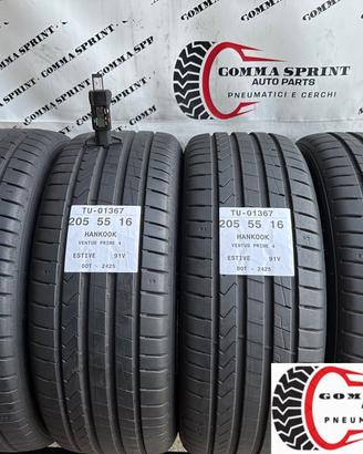4 PNEUMATICI 205/55 R16 HANKOOK ESTIVE 75%