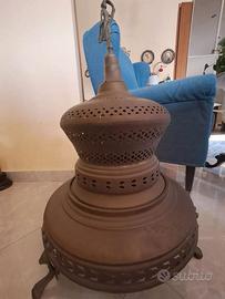 Braciere antico ottone e rame vintage