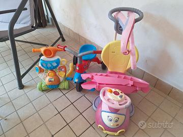 Giochi Chicco quattro, bici spiderman e scooter ba