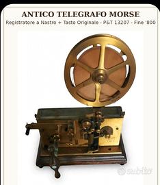 Antico Telegrafo Morse Scrivente - Registratore