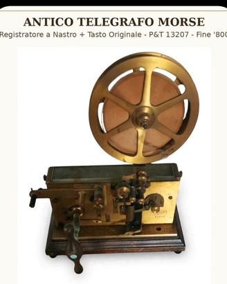 Antico Telegrafo Morse Scrivente - Registratore