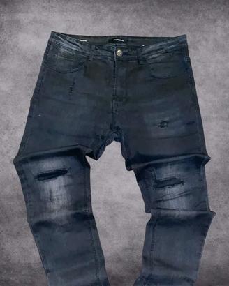 Jeans uomo slim fit Outcome 48 denim strappati