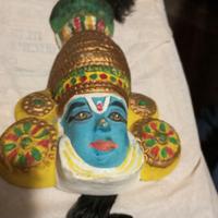 4 Maschere Kathakali Indiane Vintage Anni 80