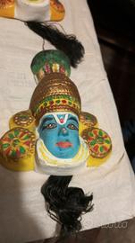 4 Maschere Kathakali Indiane Vintage Anni 80