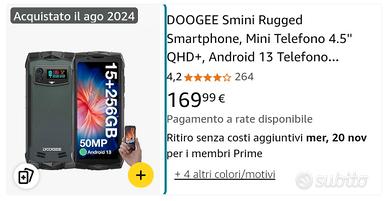 doogee rugged mini phone impermeabile